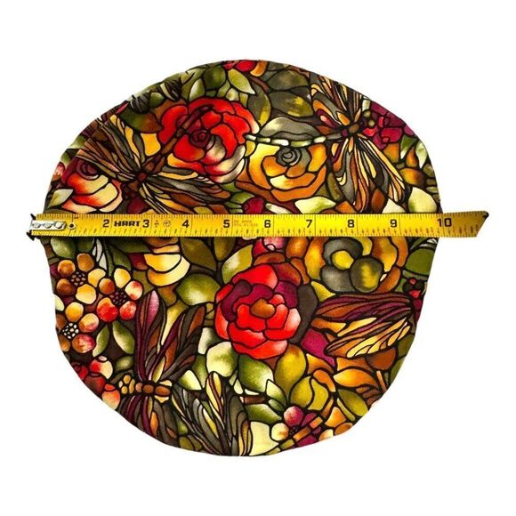 Handmade Floral Patterned Bread Basket Warmer Cover Camelias Roses Cottage Core - Picture 4 of 5